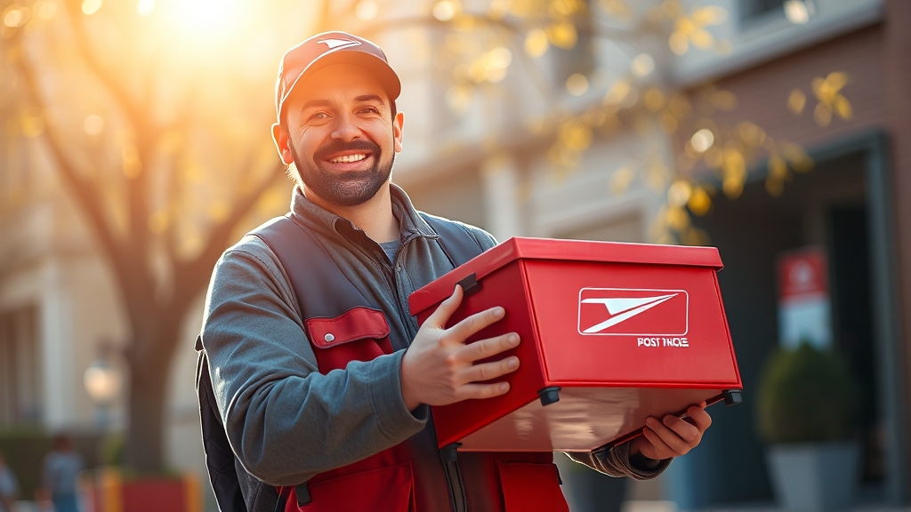 우편/택배 서비스 완벽 이용 (realistic 스타일)