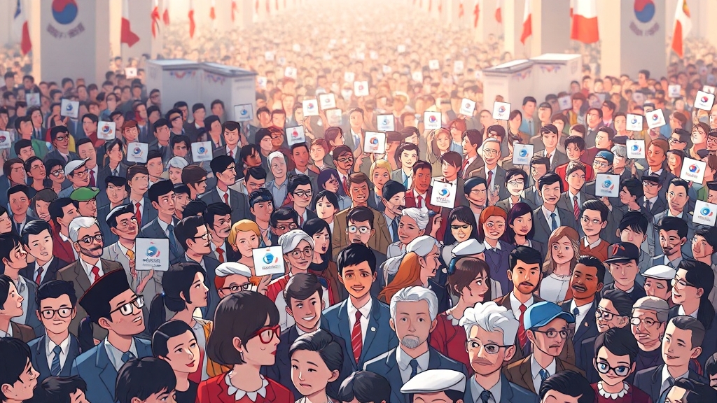사전투표율, 결과에 영향 줄까? (illustration 스타일)