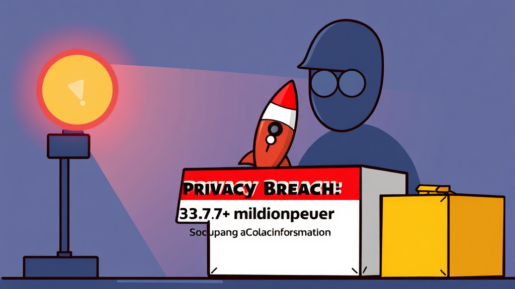 쿠팡 개인정보 유출 개요 (cartoon 스타일)