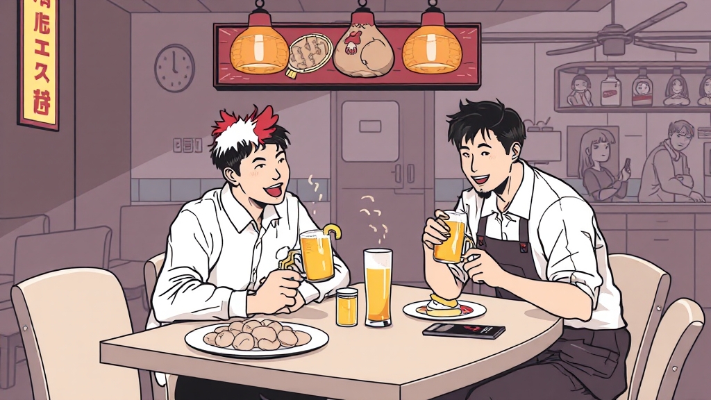 젠슨 황, 깐부치킨 선택 이유 (illustration 스타일)