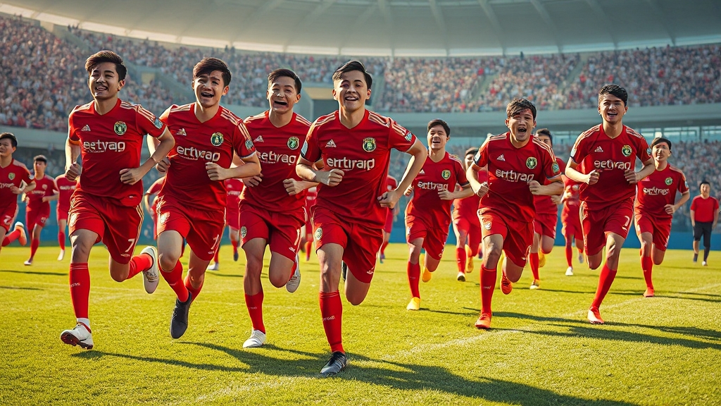 K리그1 승격을 향한 뜨거운 도전 (realistic 스타일)