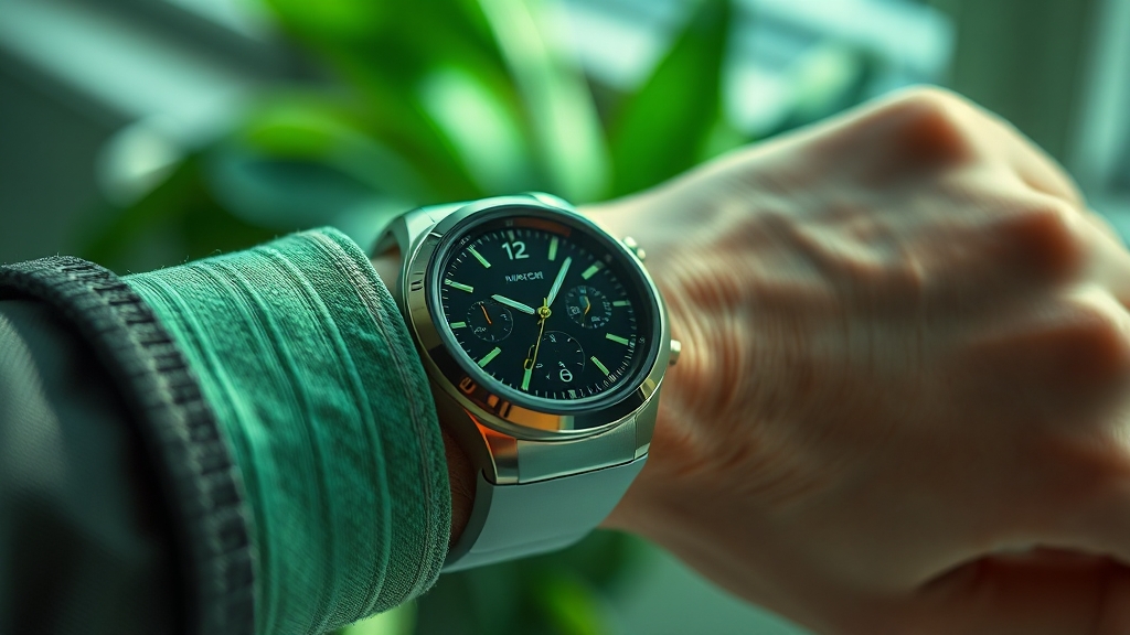 워치7 그린: 배터리 및 사용 편의성 (realistic 스타일)
