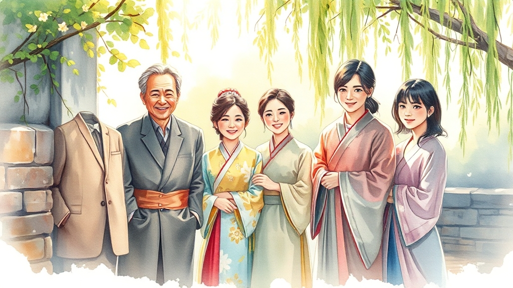 주요 인물과 배우들 (watercolor 스타일)