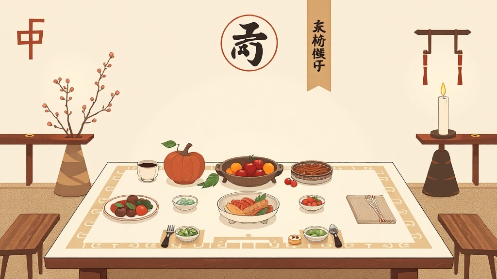 차례상 간소화 방법 및 변화 (illustration 스타일)