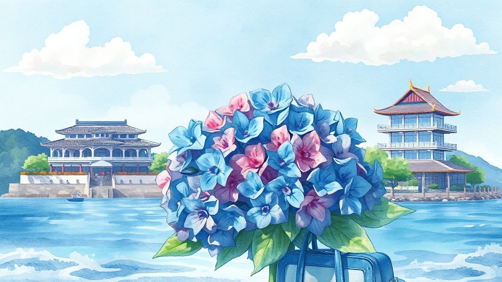 지역별 추천 숙소 & 여행지 (watercolor 스타일)
