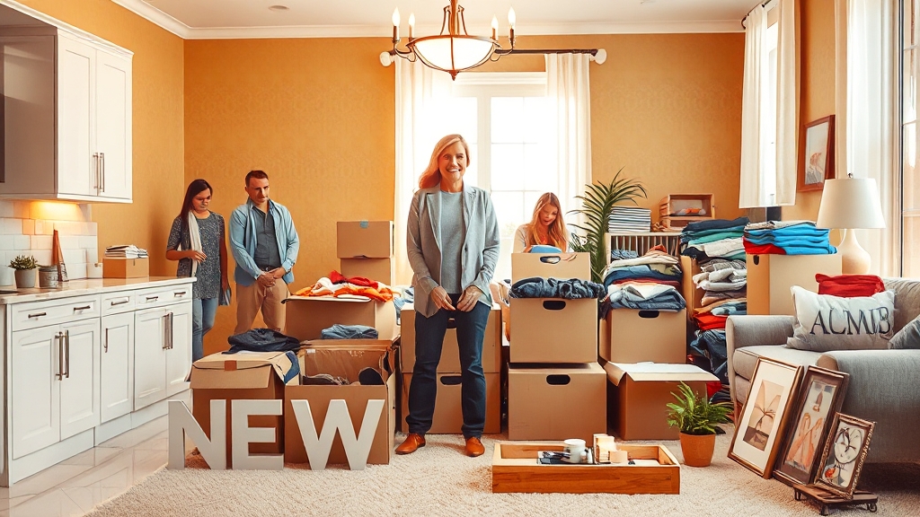 이사 짐 정리 및 청소 가이드 (realistic 스타일)