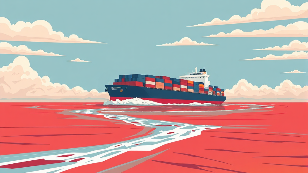 중동 물류 위기의 원인과 글로벌 경제적 영향 (illustration 스타일)