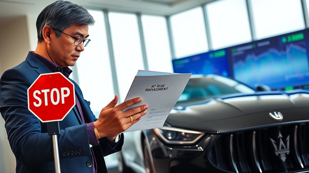 유의사항 및 리스크 관리 (realistic 스타일)