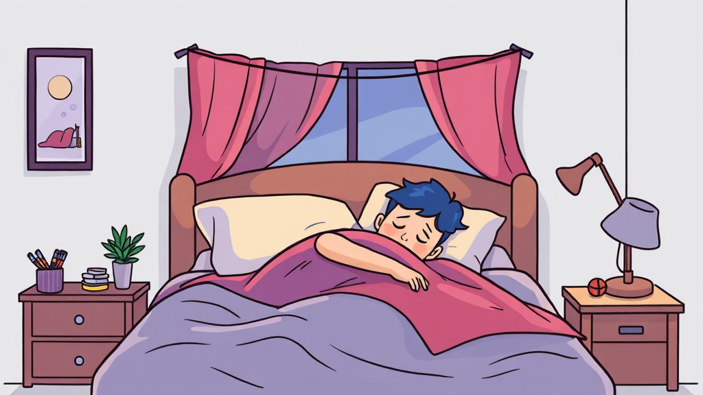 나에게 맞는 수면 환경, 어떻게 만들까? (cartoon 스타일)