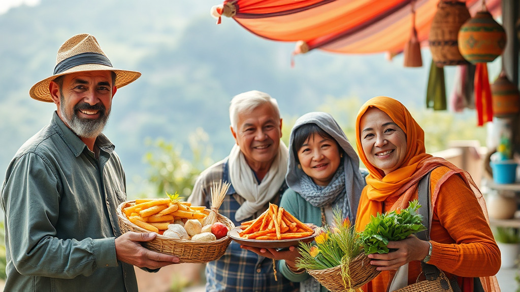 지역 경제 활성화와 개인의 혜택, 두 마리 토끼 잡기 (realistic 스타일)