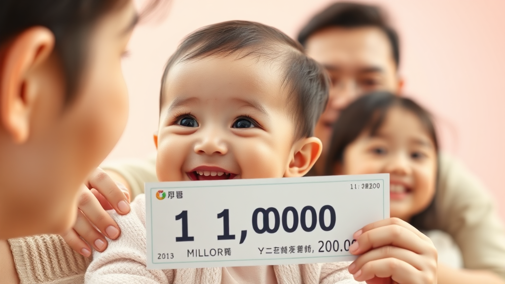 부모급여, 얼마나 받을 수 있나요? (realistic 스타일)