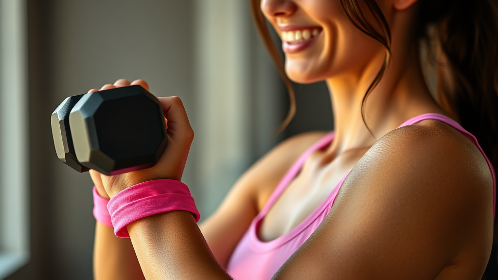 여성 손목 밴드 활용법 (realistic 스타일)