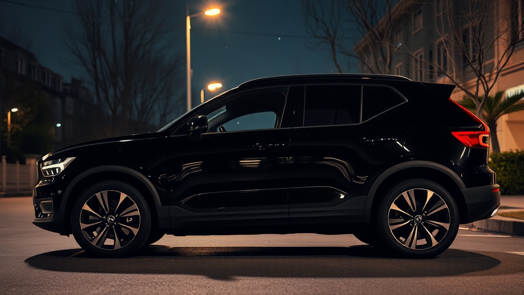 XC40 블랙 에디션 디자인 (realistic 스타일)