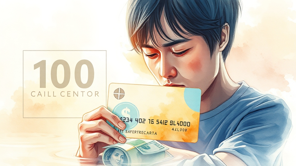 롯데카드, 사과와 보상 발표 (watercolor 스타일)