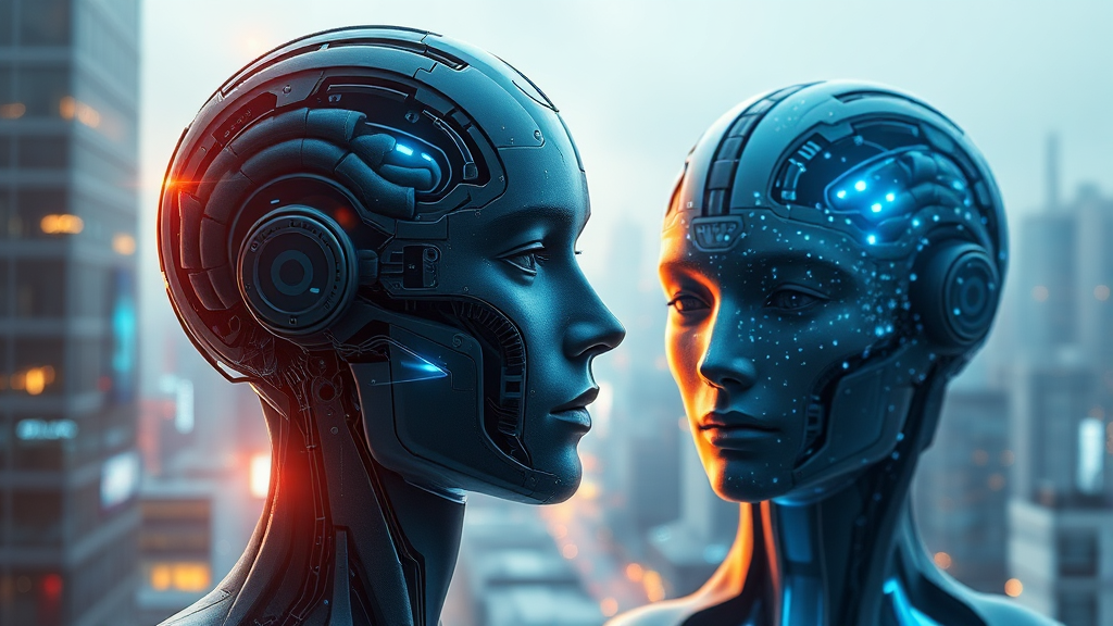 AGI 완벽 분석: 인공지능 A to Z 6 AGI의 빛과 그림자 (realistic 스타일)