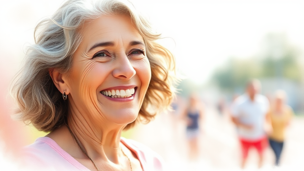 중년 다이어트, 왜 중요할까? (watercolor 스타일)