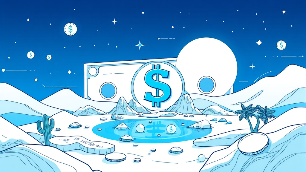 스테이블코인 시장 현황 및 전망 (illustration 스타일)