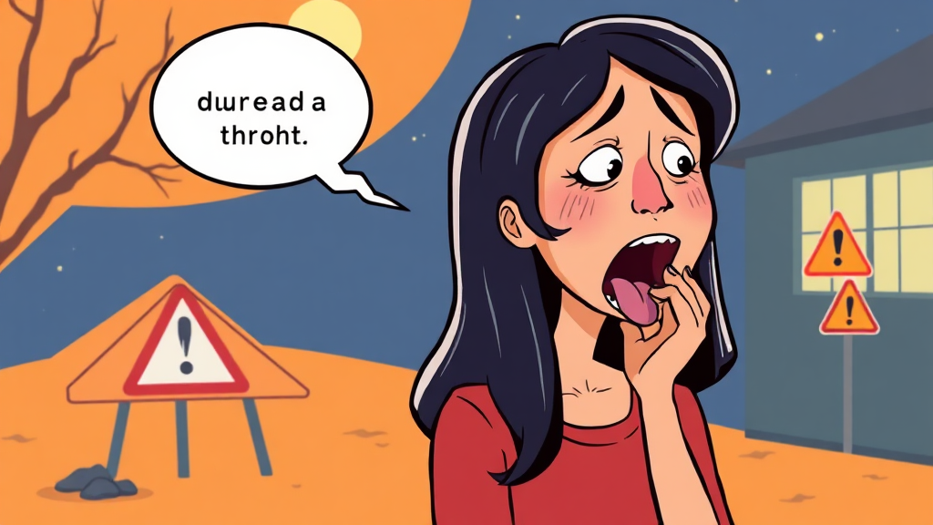 마른 기침이란? (cartoon 스타일)