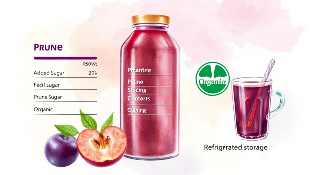 푸룬주스 선택 가이드: 나에게 맞는 푸룬주스는? (watercolor 스타일)