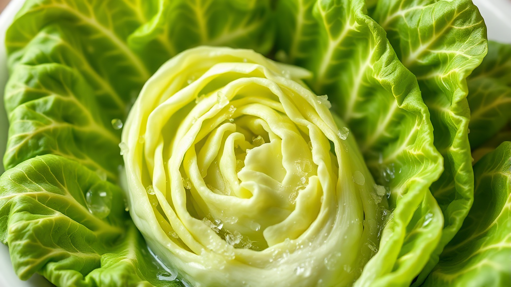 신선한 봄동, 제대로 고르고 손질하는 법 (realistic 스타일)