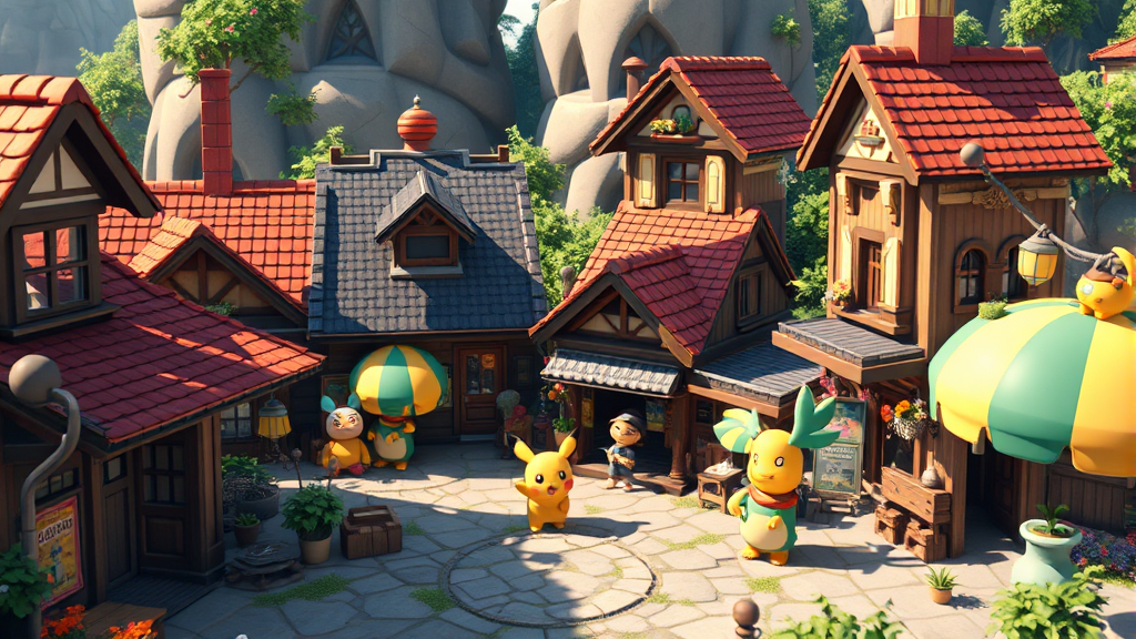 나만의 포켓몬 마을 만들기 (realistic 스타일)