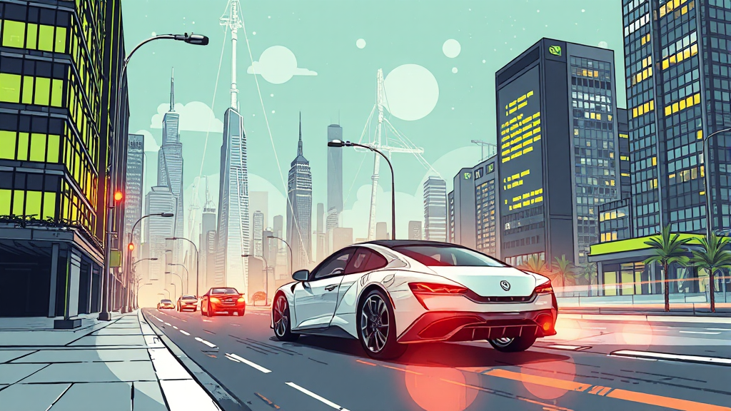 엔비디아의 GPU 기술 혁신과 발전 (illustration 스타일)