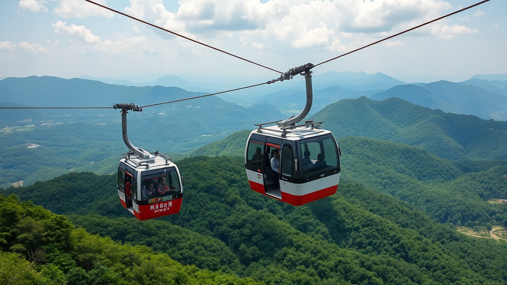 가리왕산 케이블카 탑승 경로를 설명하는 이미지