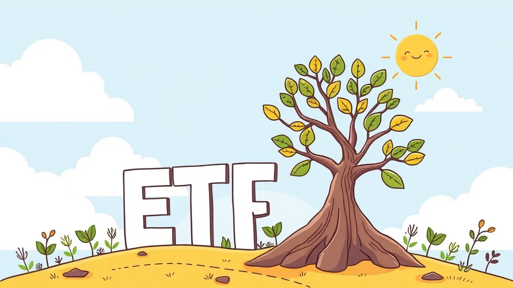 다양한 투자 방법: ETF, 펀드, ISA (illustration 스타일)