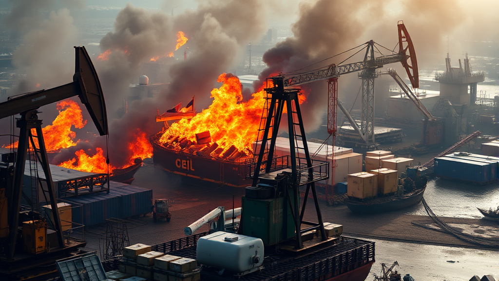 국제 정세: 지정학적 긴장과 글로벌 경제의 변화 (realistic 스타일)