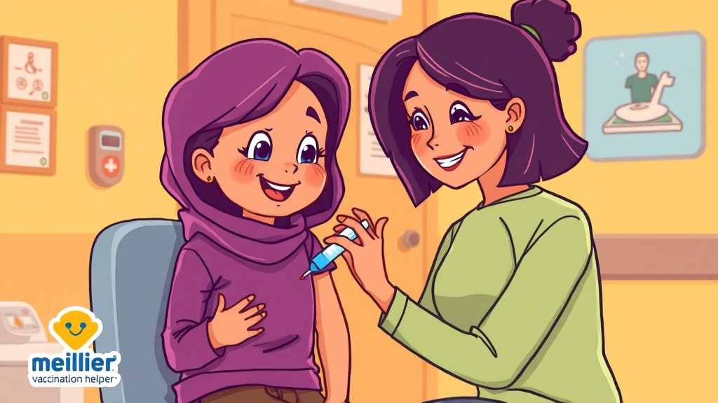 접종 장소 및 준비물 (cartoon 스타일)