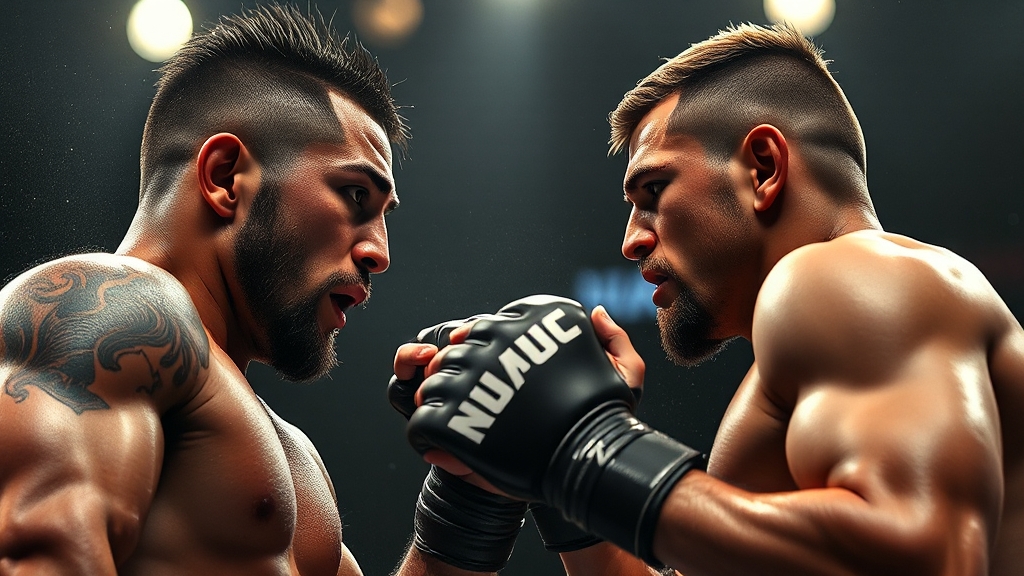 메인 이벤트: 델라 마달레나 vs 마카체프 (realistic 스타일)