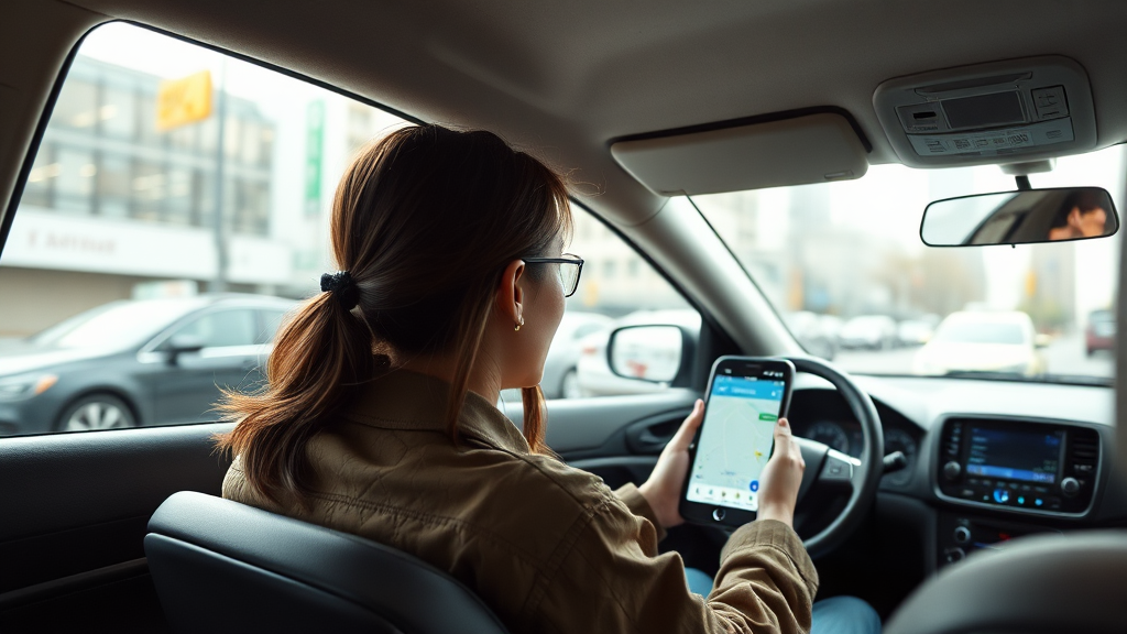 예약 택시 운행 및 길안내 (realistic 스타일)