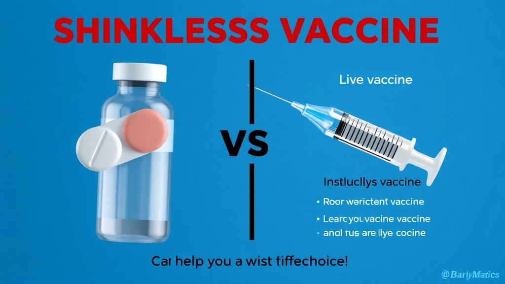 백신 종류별 특징 비교 (realistic 스타일)