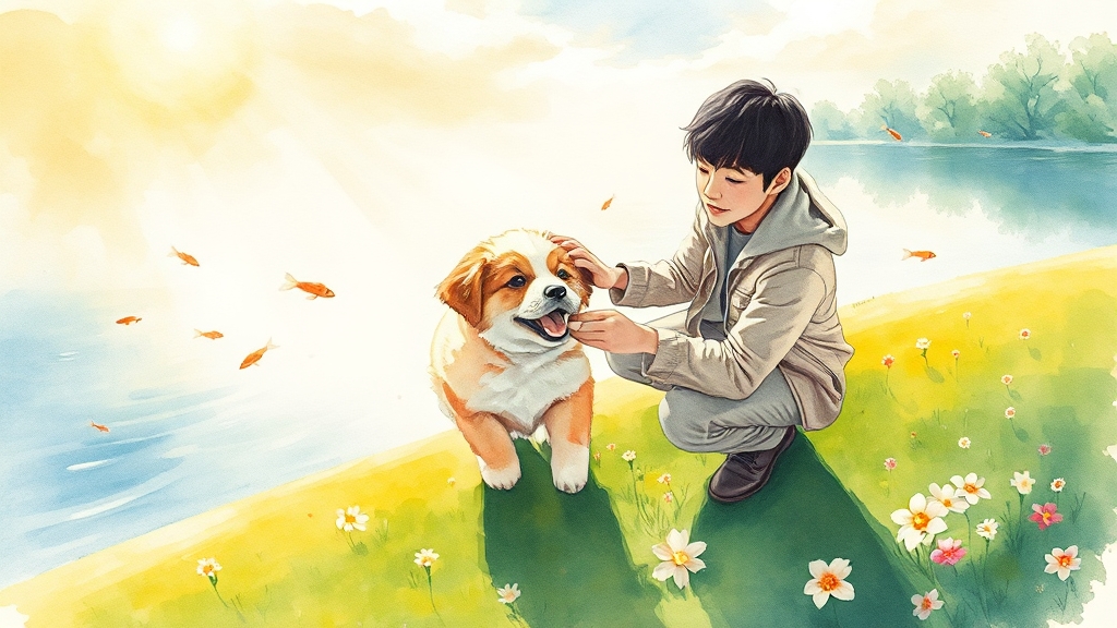 보호자의 의무와 교훈 (watercolor 스타일)