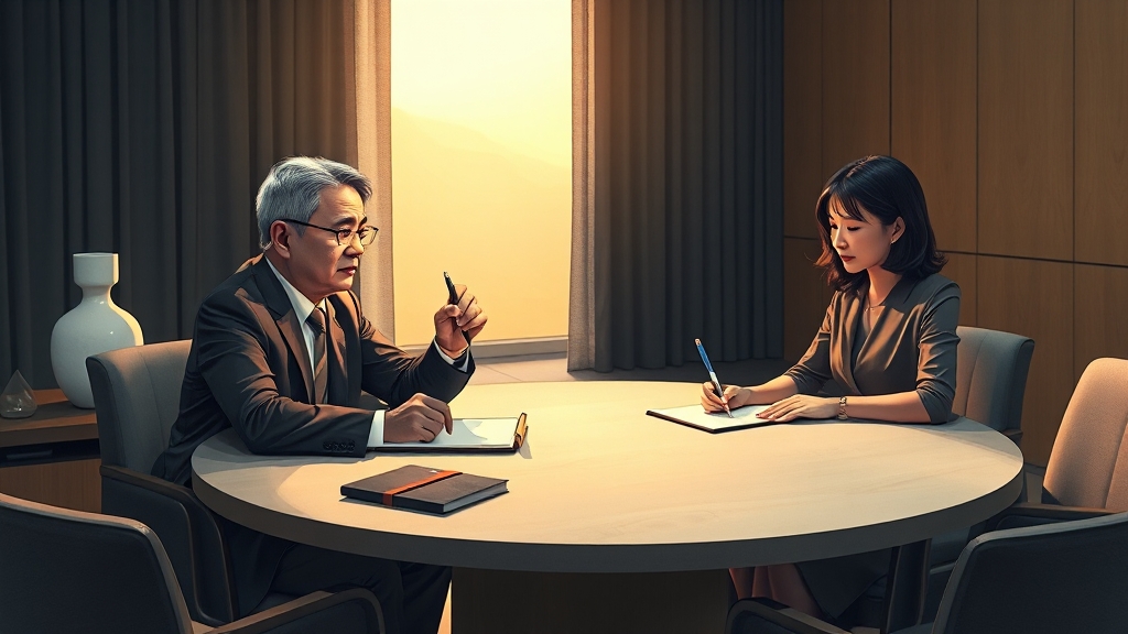 정부 입장은? (illustration 스타일)