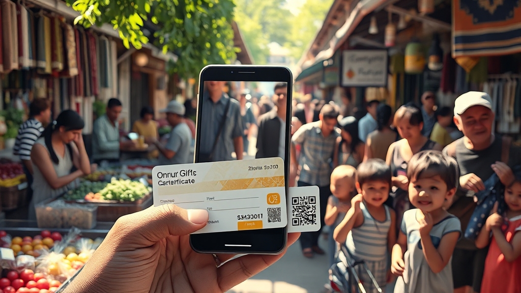 디지털 온누리상품권 활용법 (realistic 스타일)