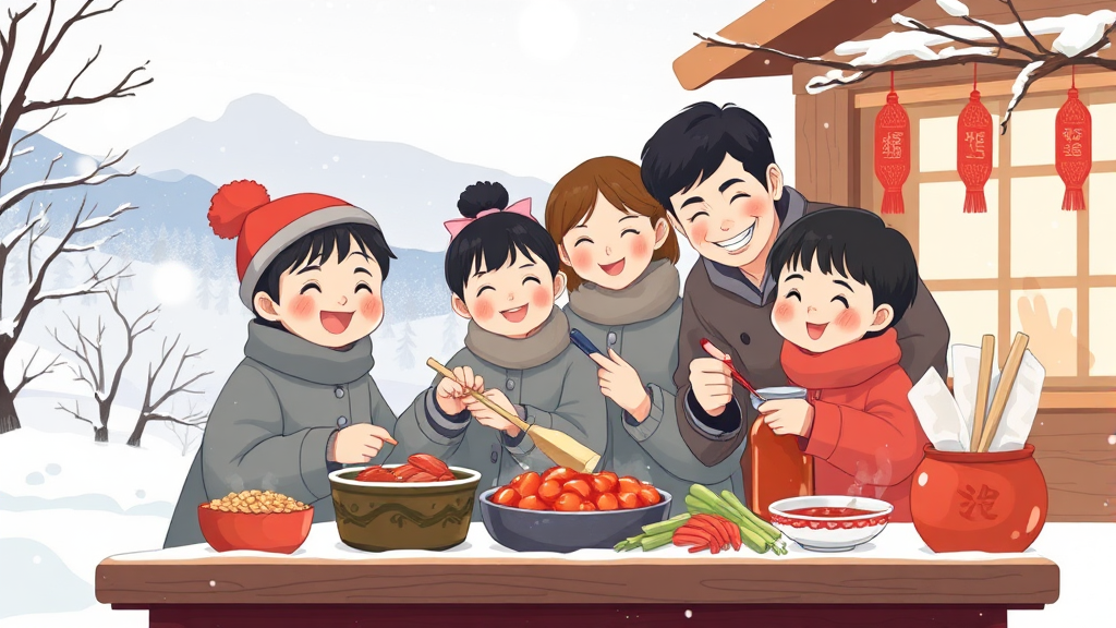 김장 시기 & 준비물 (illustration 스타일)