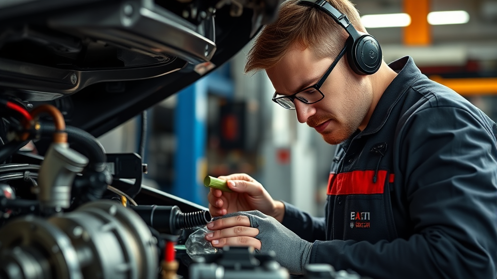 보쉬 부품 수리 및 점검법 (realistic 스타일)