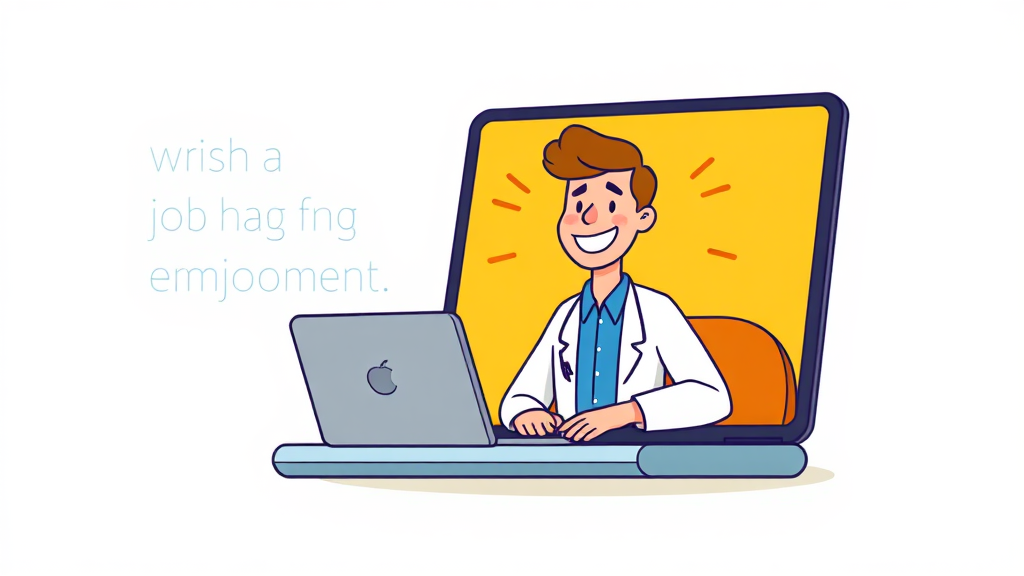 구직외활동, 온라인 취업특강 활용 (cartoon 스타일)