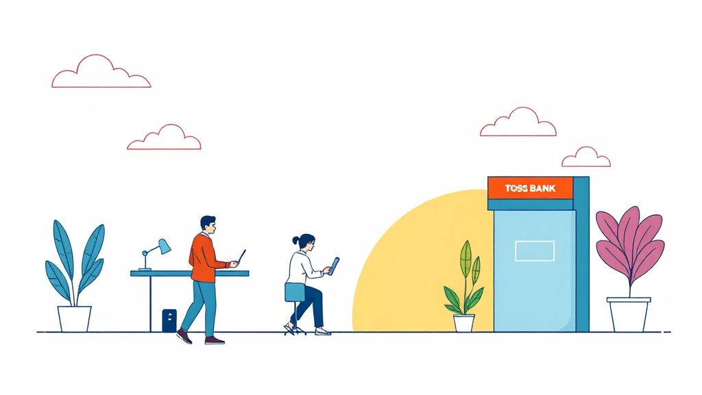 토스뱅크 고객센터 이용 시 주의사항 및 팁 (illustration 스타일)