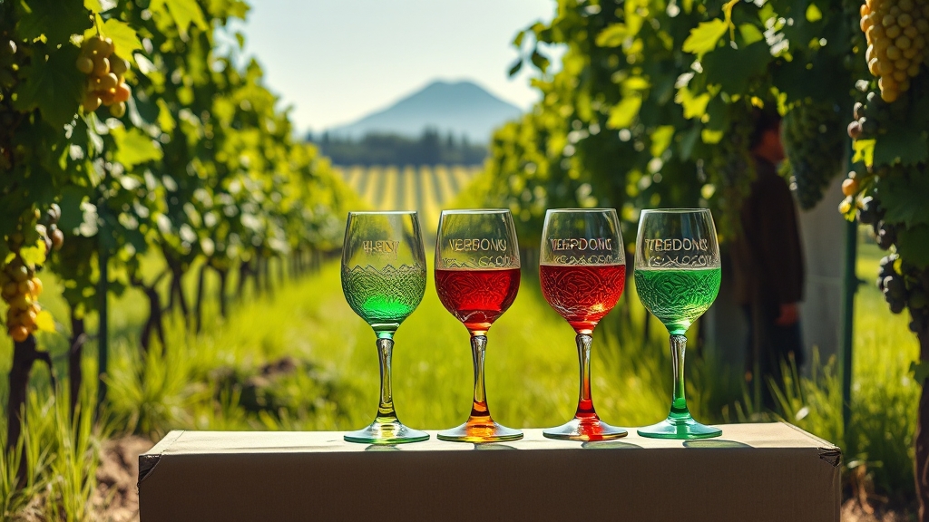 영동 와인 종류, 맛, 산업 현황 (realistic 스타일)