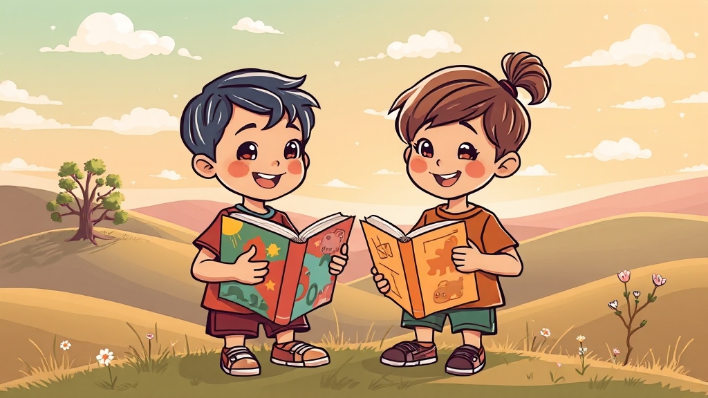 독서와 글쓰기/말하기 연결 (cartoon 스타일)