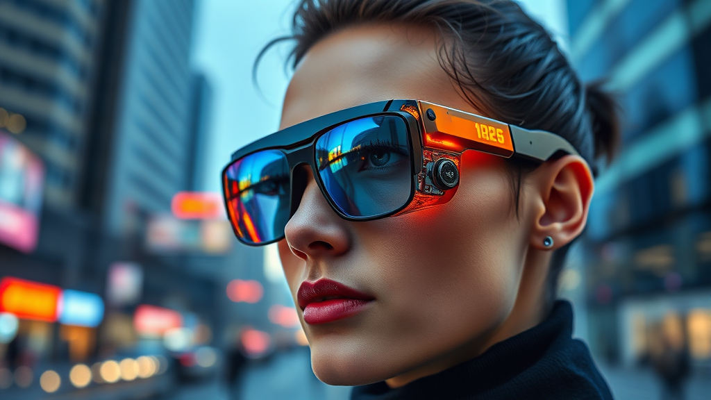 AI 글래스 시장, 투자 기회는? (realistic 스타일)