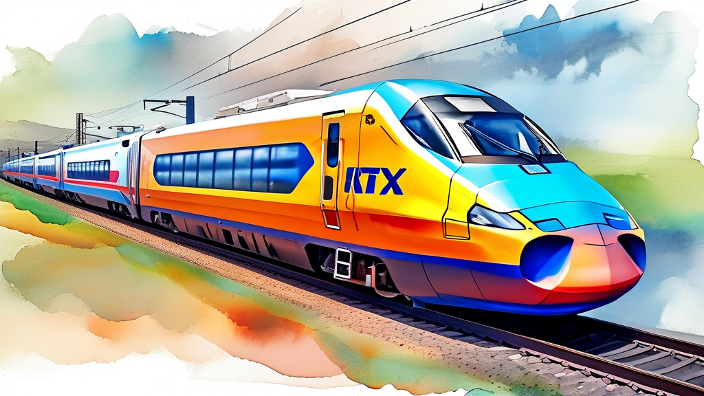 지연 시간별 KTX 보상 금액 및 비율 알아보기 (watercolor 스타일)