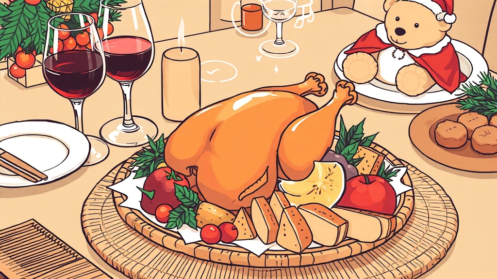 홈파티 음식 메뉴 추천 (illustration 스타일)