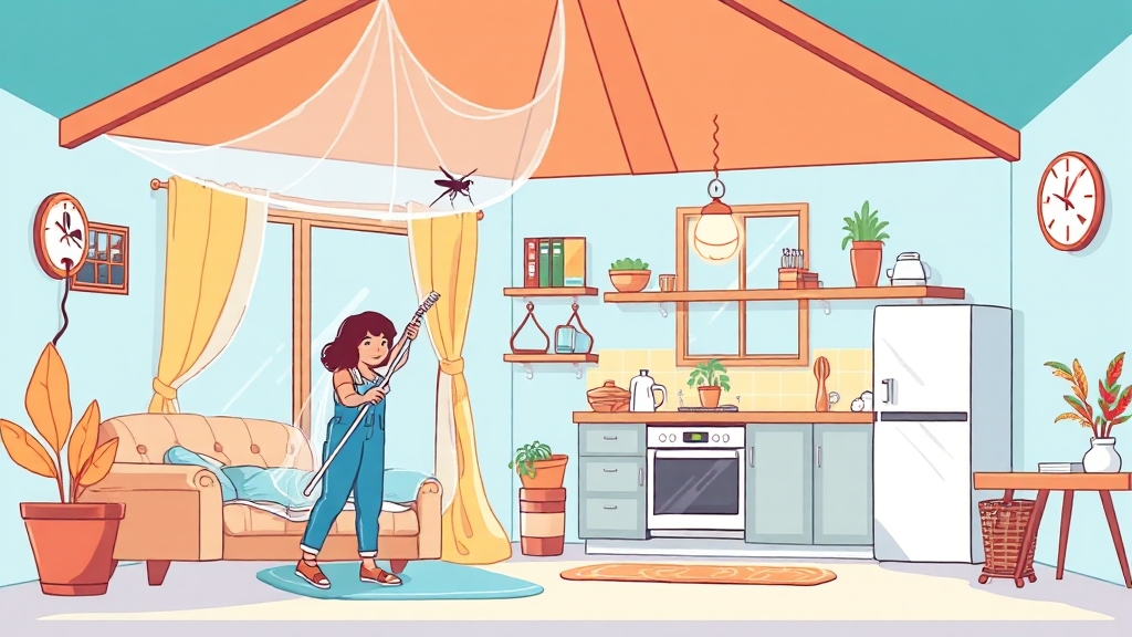 퇴치 후 지속적인 관리 (cartoon 스타일)