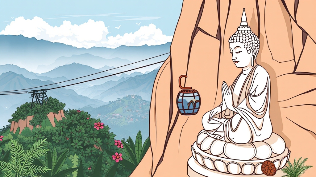 3일차: 판시판 케이블카 투어 (illustration 스타일)