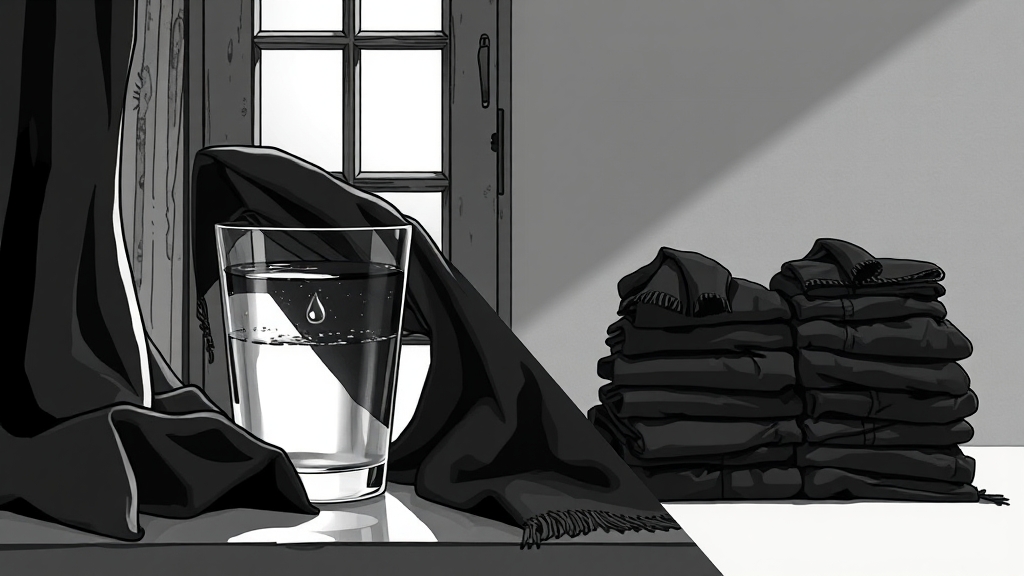 검은 옷 세탁 주의사항 (illustration 스타일)