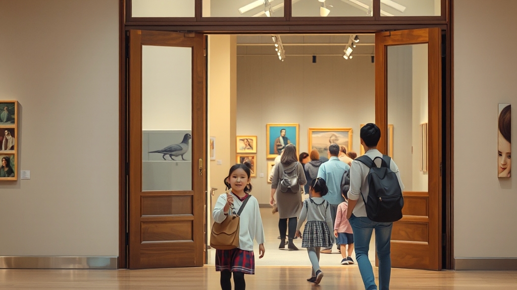 국립 미술관 무료 개방 (realistic 스타일)