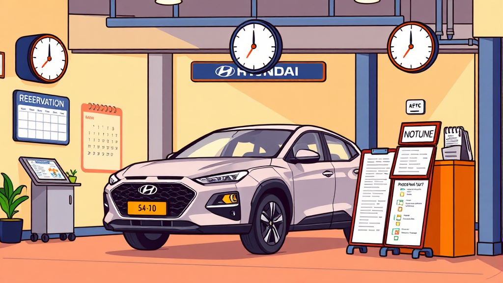 서비스센터 운영시간 및 유의사항 (cartoon 스타일)